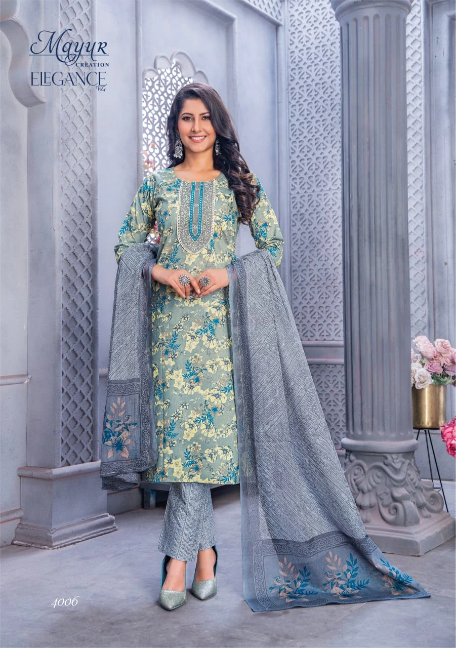 Mayur Elegance Vol-4 – Kurti Pant With Dupatta